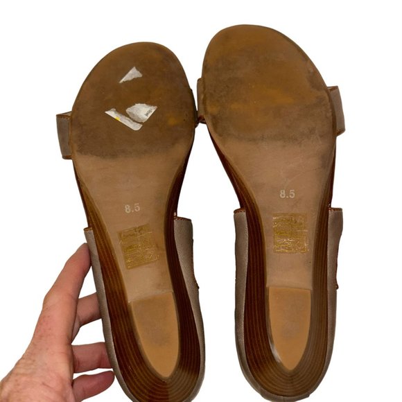 Jeffrey Campbell khaki laser cut out Leather cage wedge sandals shoes 8.5 - Picture 7 of 7